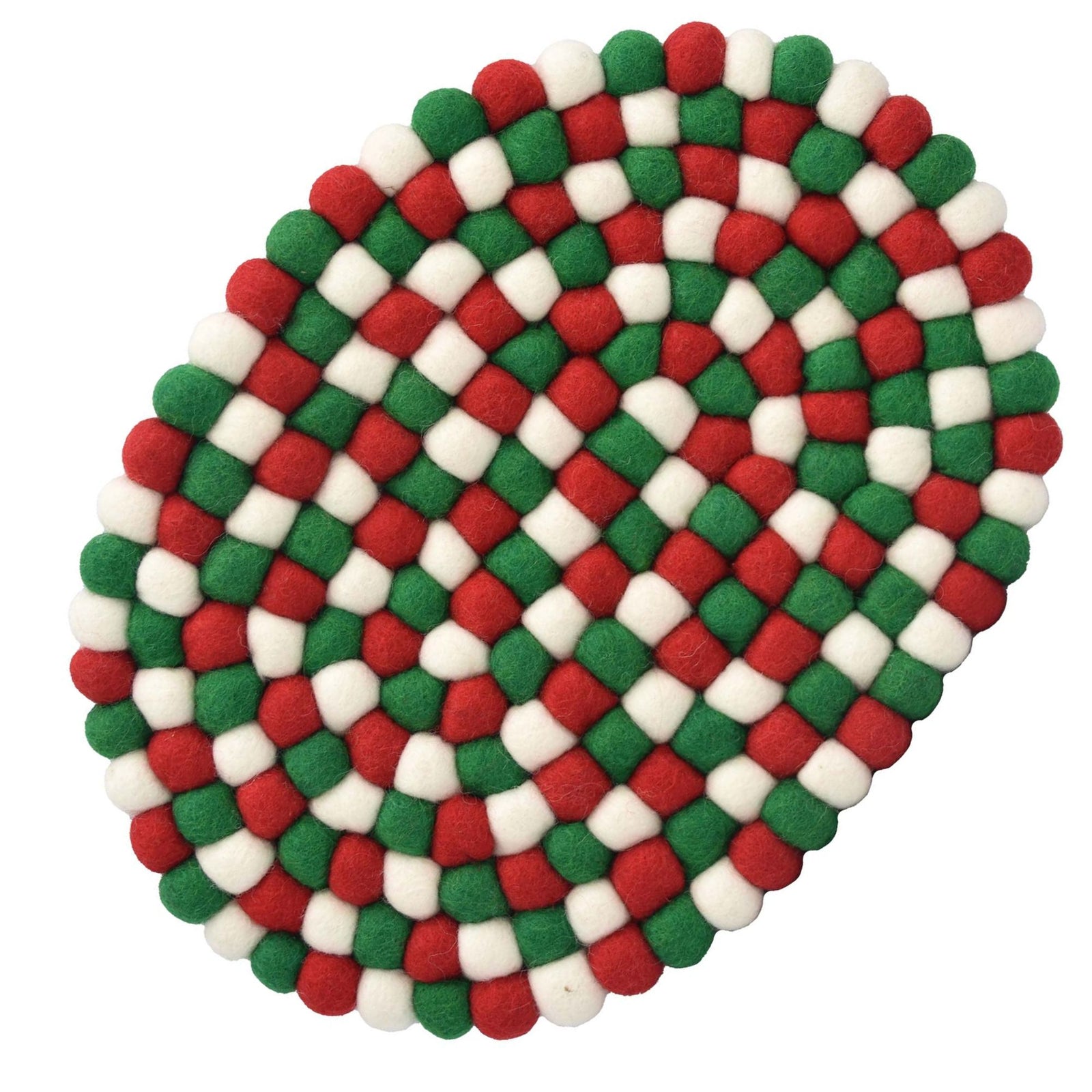 Felt Casserole Trivet, Classic Christmas