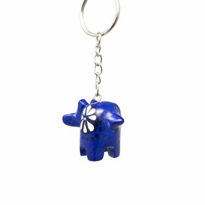 Hippo Soapstone Key Ring -  Sold as Assorted Colors