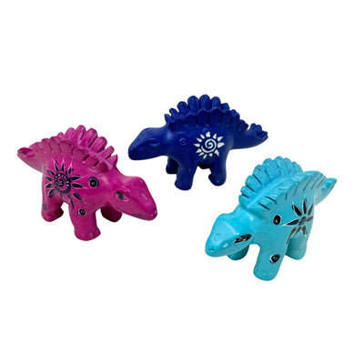 Soapstone Stegosaurus Dinosaur - Sold as Assorted Colors