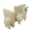Soapstone Elephant Natural Stone Bookends