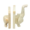 Soapstone Elephant Natural Stone Bookends