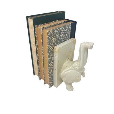 Soapstone Elephant Natural Stone Bookends