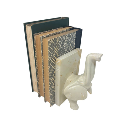 Soapstone Elephant Natural Stone Bookends
