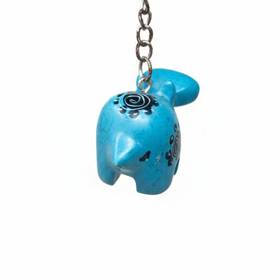 Hippo Soapstone Key Ring -  Sold as Assorted Colors