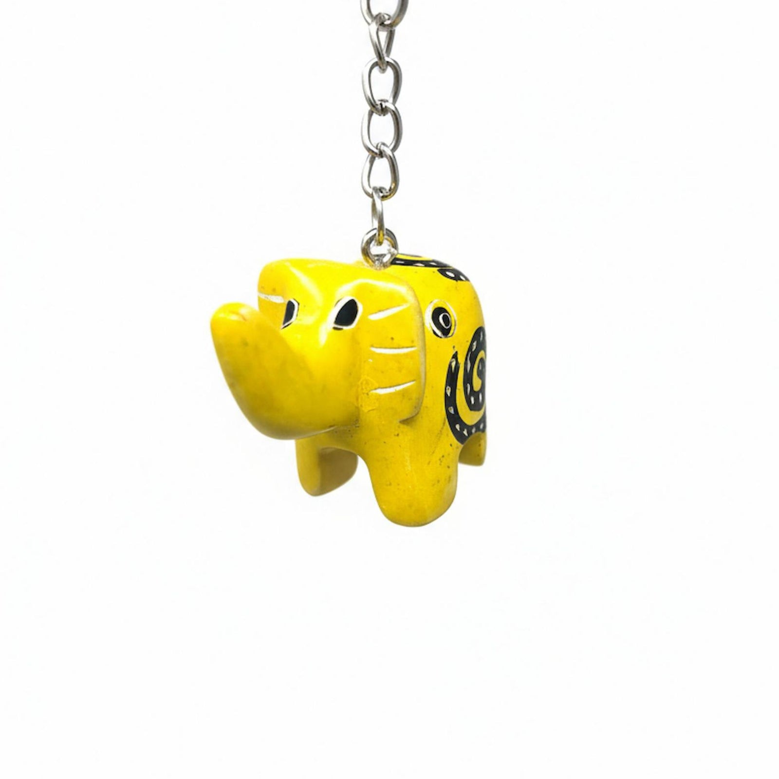 Elephant Soapstone Key Ring -  Sold as Assorted Colors