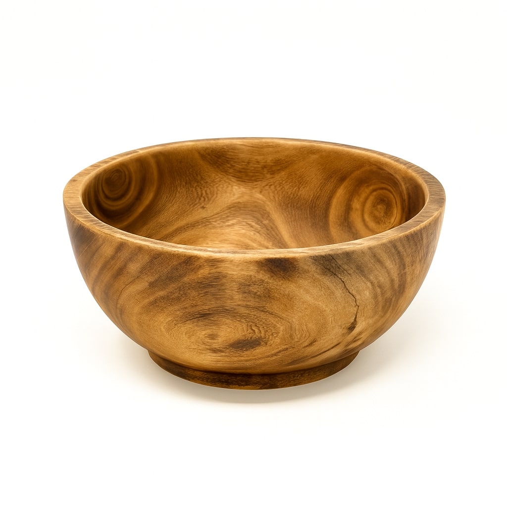 Rustic Jacaranda Wood Bowl, 8 inch