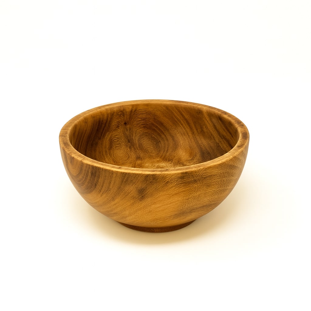 Rustic Jacaranda Wood Bowl, 6 inch
