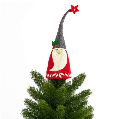 Christmas Tree Topper, Red Gnome