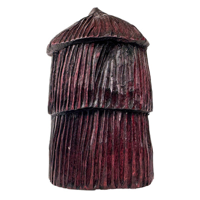 Hand-carved  Olive Wood Hut Nativity Set from Kenya