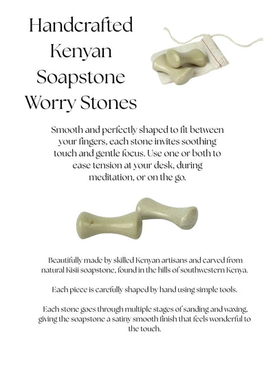 Soapstone Soothing Worry Stones, Set of 2