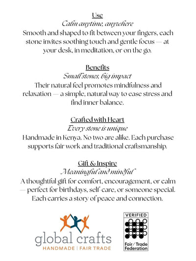 Soapstone Soothing Worry Stones, Set of 2