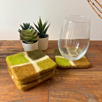 Rain Forest Window Pane Coasters, Set of 4