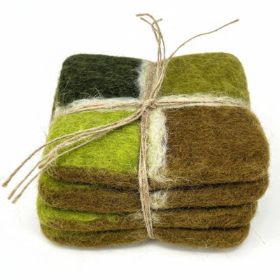 Rain Forest Window Pane Coasters, Set of 4