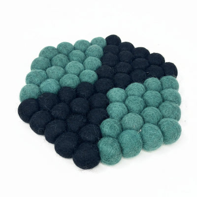 Felt Ball Hexagon Trivet: Tangier
