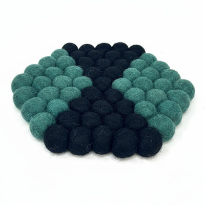 Felt Ball Hexagon Trivet: Tangier