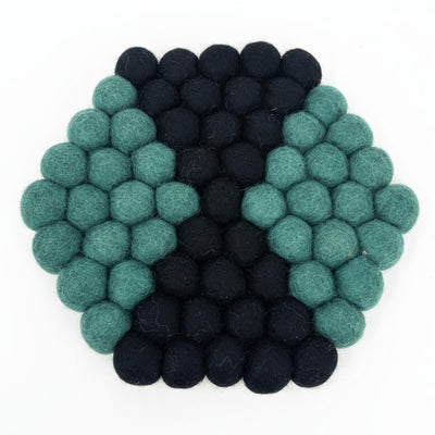 Felt Ball Hexagon Trivet: Tangier