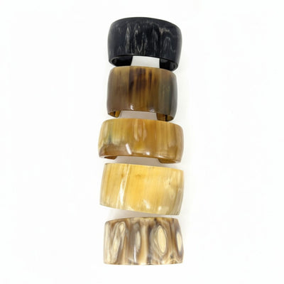 Handcarved Horn Bracelet – Kenya (Kamba Tribe)