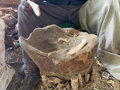 Large Round Olive Wood Divided Serving Platter