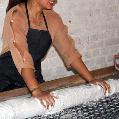 Christmas Tree Topper or Tabletop Decor, Brown Skin Angel - 10 inch Tall