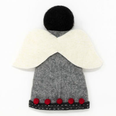 Christmas Tree Topper or Tabletop Decor, Brown Skin Angel - 10 inch Tall