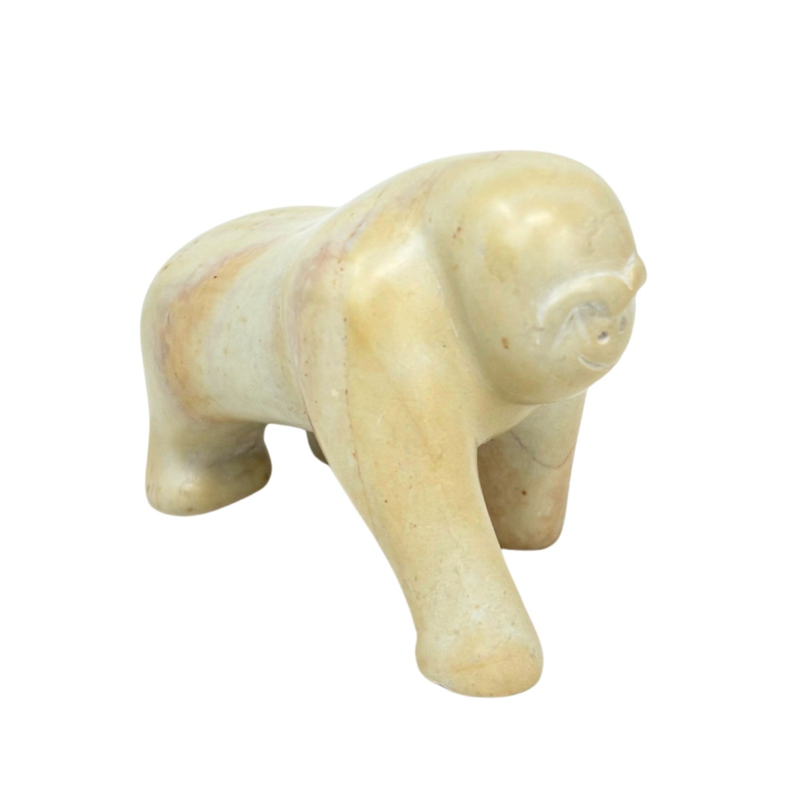 Soapstone Gorilla - Small - Natural Stone