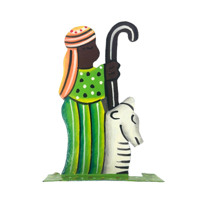 Nativity Set, Steel Drum Metal Art from Haiti (15 piece)