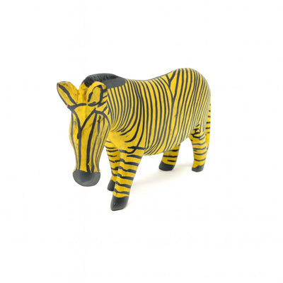 CLOSEOUT - Kenya Hand-Carved  Wood Zebra Safari Animal – Medium
