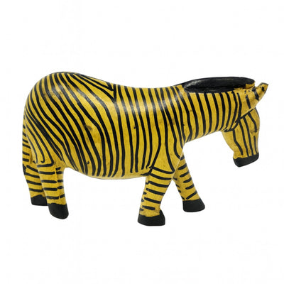 CLOSEOUT - Kenya Hand-Carved  Wood Zebra Safari Animal – Medium