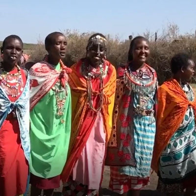 Maasai Bead Bangles, Set of 10 Mixed