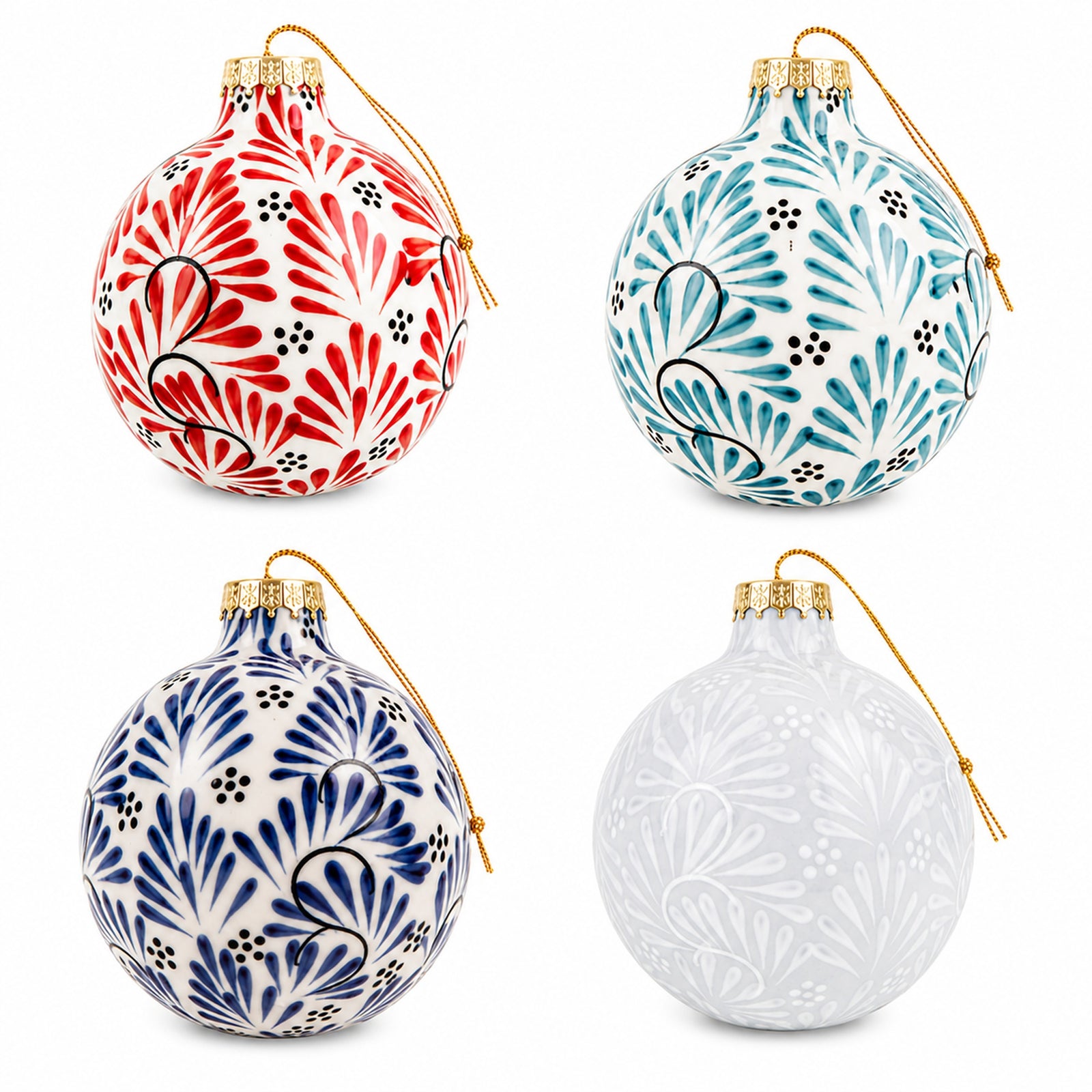 Artisan Ceramic Christmas Ornament Collection – Handmade in Mexico
