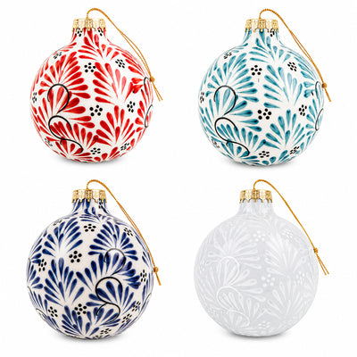Artisan Ceramic Christmas Ornament Collection – Handmade in Mexico