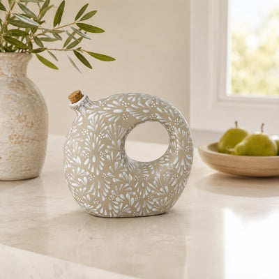 Handcrafted Stoneware Oil Bottle & Decorative Vessel