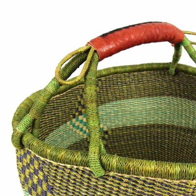 PACK 2 Bolga Market Basket, Large - Mixed Colors