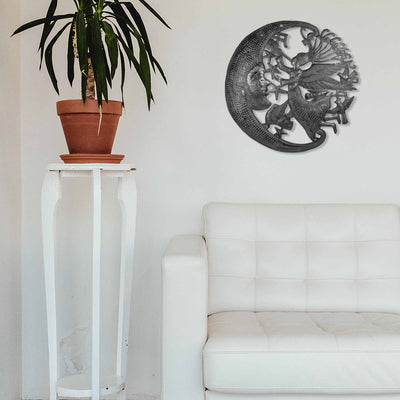 2nds - Celestial Angel & Moon Haitian Steel Drum Wall Art, 24