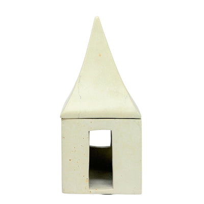 Hand-Carved Soapstone House Tealight Box