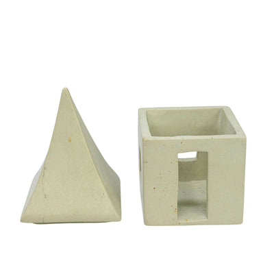 Hand-Carved Soapstone House Tealight Box