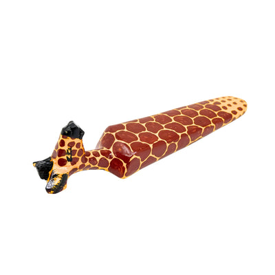 Carved Kenya Jacaranda Wood Door Stopper - Giraffe