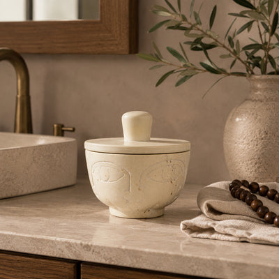 Hand-Carved Soapstone Makonde Face Keepsake Box