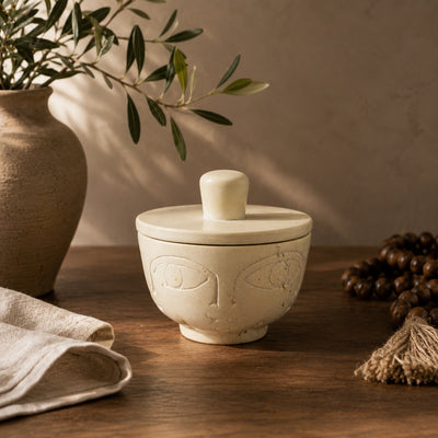 Hand-Carved Soapstone Makonde Face Keepsake Box