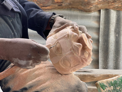 Hand-Carved Soapstone Makonde Face Keepsake Box