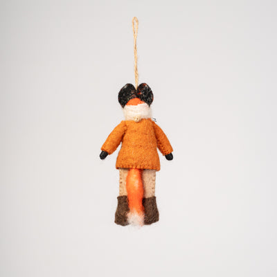 Woodland Fox Equestrian Felt Ornament