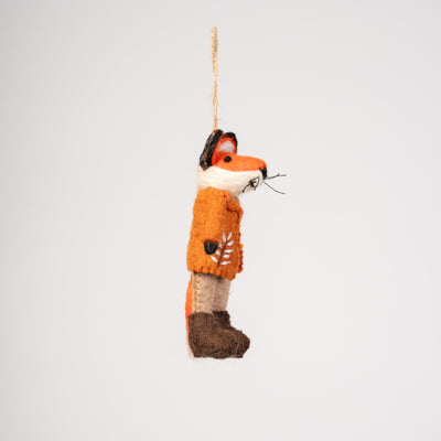 Woodland Fox Equestrian Felt Ornament