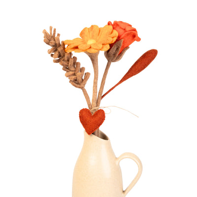 Handmade Felt Autumn Flower Harvest Bouquet