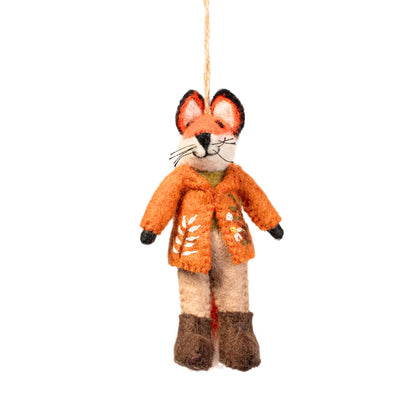 Woodland Fox Equestrian Felt Ornament