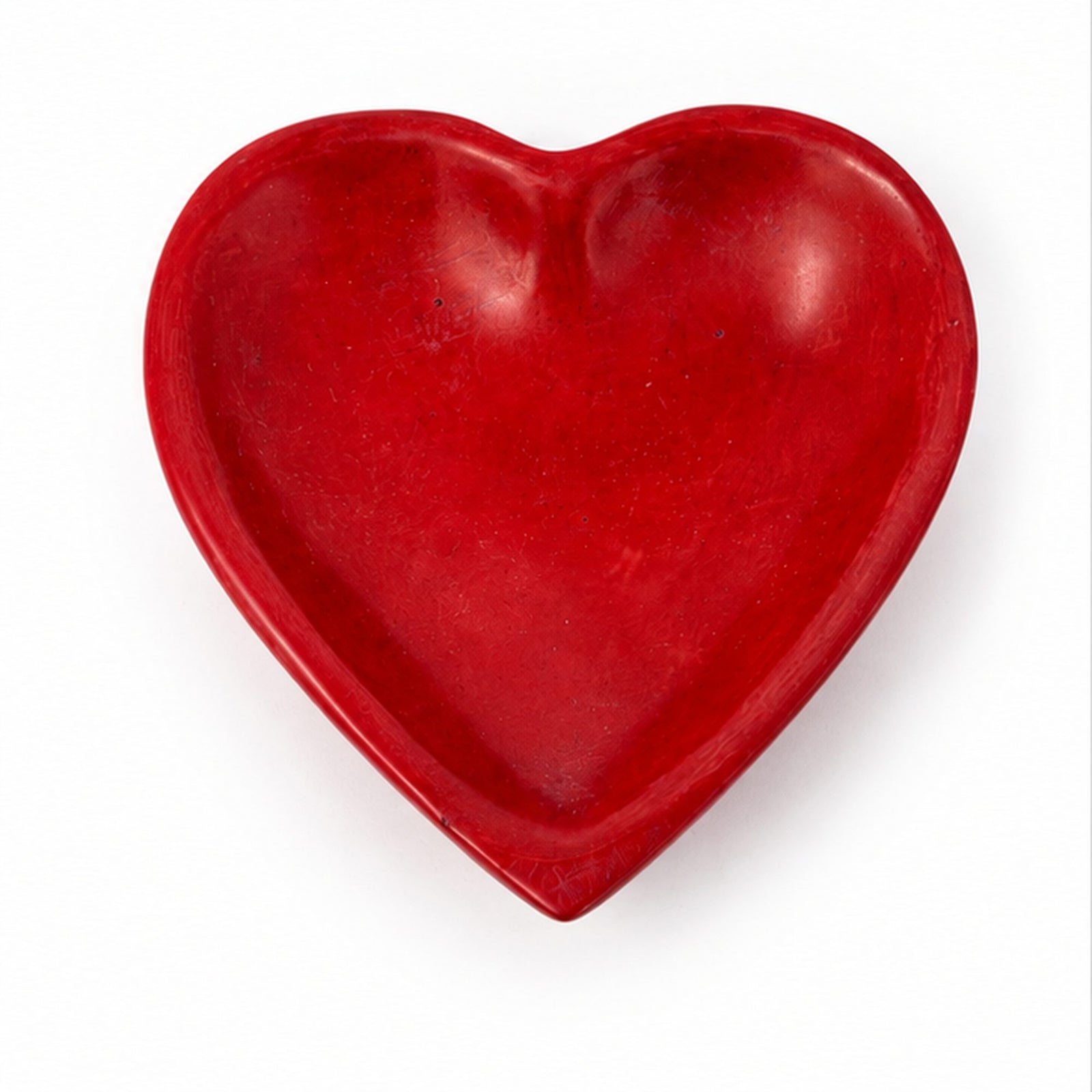 Soapstone Heart Bowl - Small - Red No Design