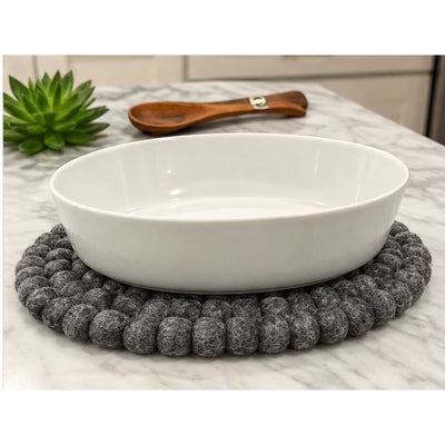 Felt Casserole Trivet, Dark Grey
