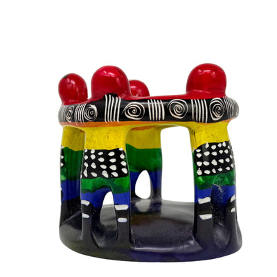 Circle of Friends Painted Sculpture - 3-3.5-inch - Tribal