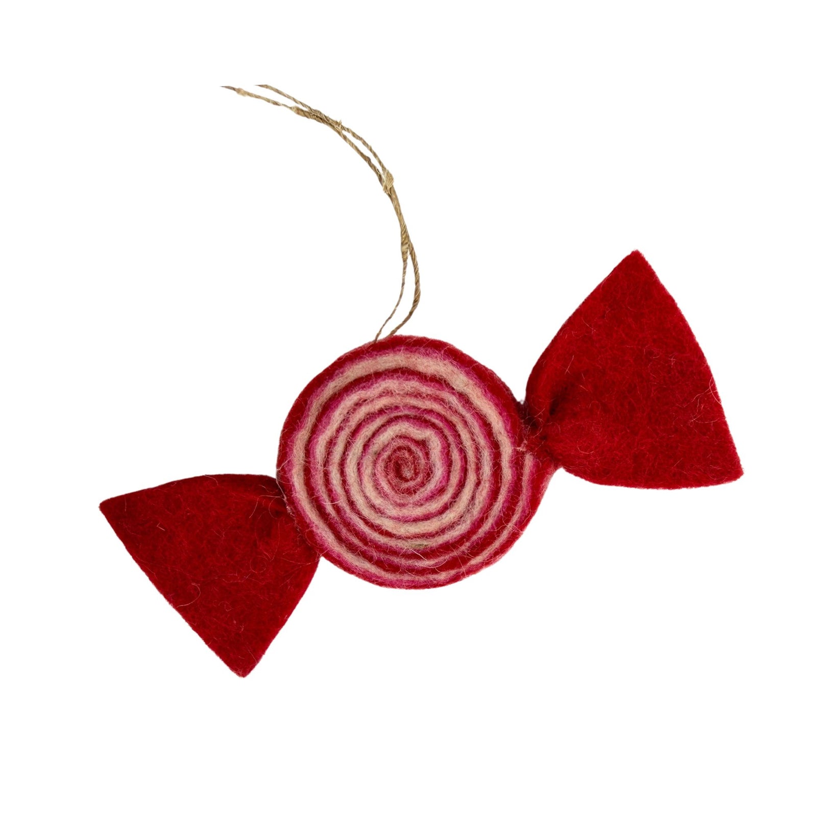 Classic Candy-Red Handmade Felt Ornament