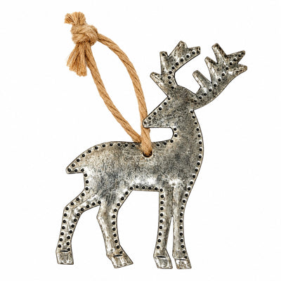 Deer Haitian Metal Drum Ornament
