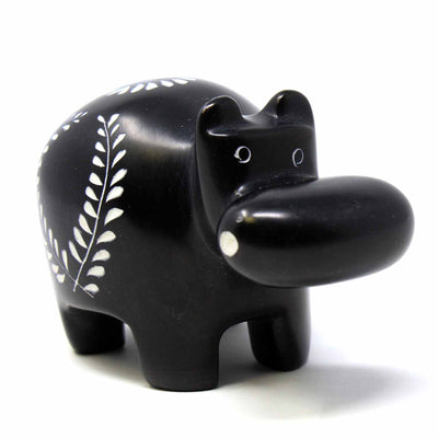 Single Soapstone Hippos - Large 4-inch